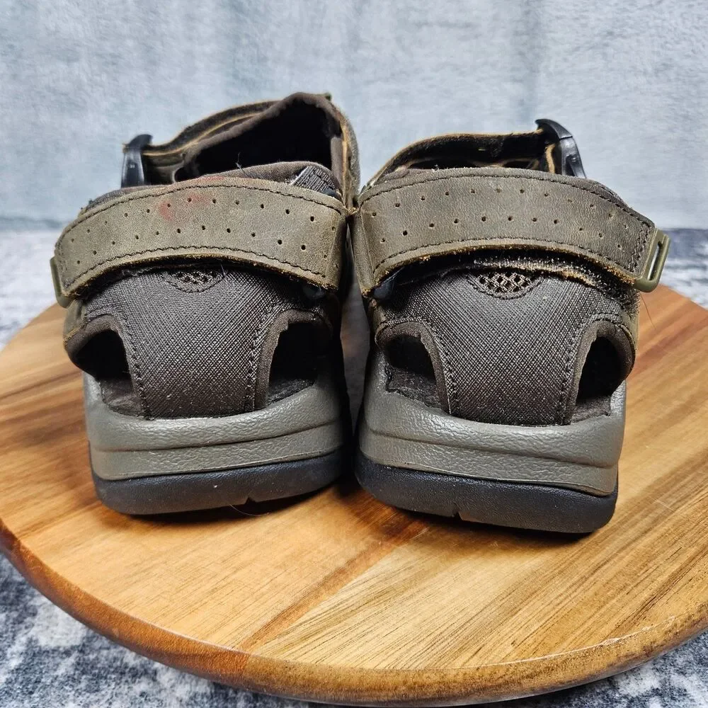 Teva Omnium 2 Sandals Men’s Size 9 Brown Leather Fisherman Hiking Shoes 1019179